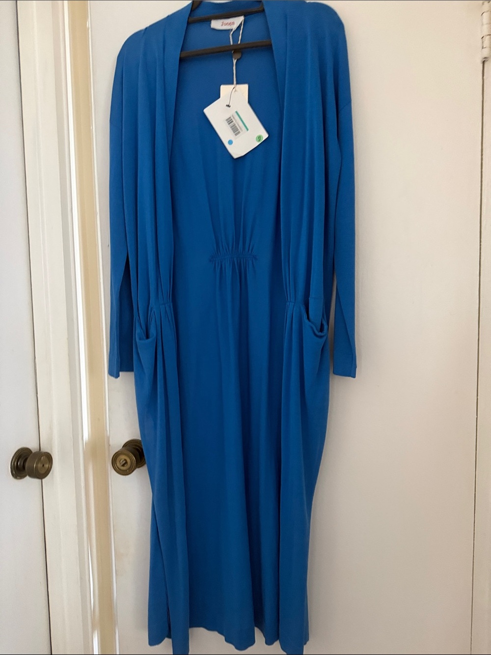 Italian Jucca Elegant Blue/Azure  Long Jacket